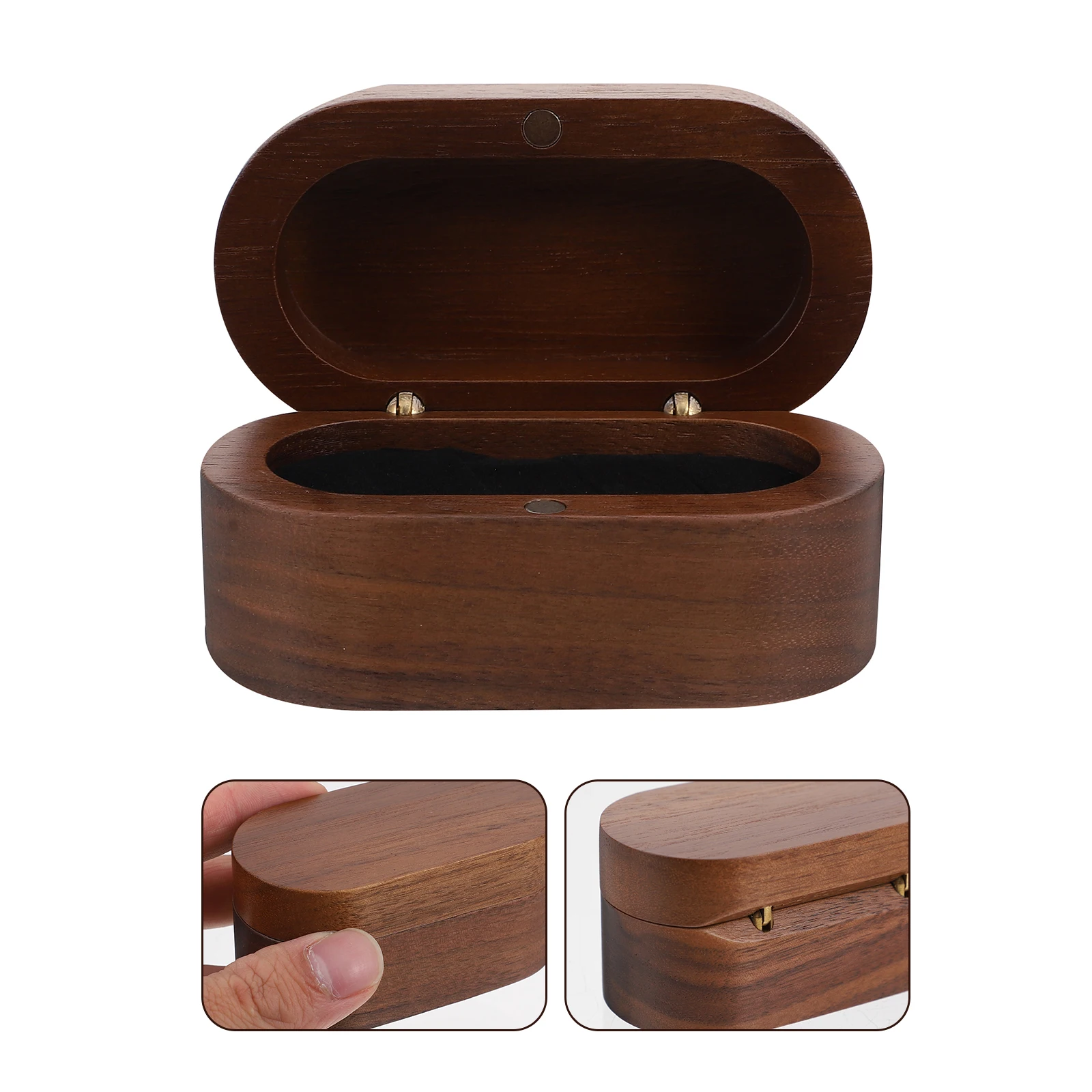 

Pick Storage Box outside Guitar Picks Case Mini Holder Portable Plectrums Wooden