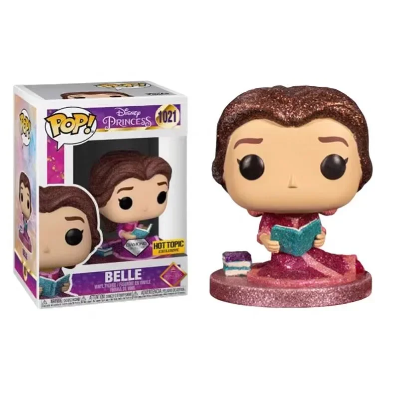 Funko POP Originale Disney Princess Anime Figura Rapunzel Ariel Belle Action Figure Giocattoli per Ragazzi Ragazze Regalo Modello da Collezione