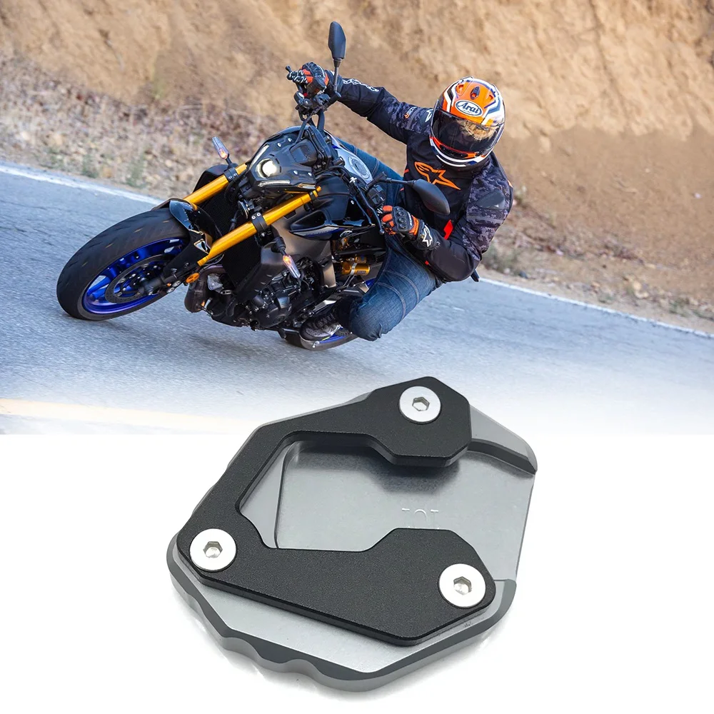 For MT-09 Tracer MT09 TRACER900 XSR900 Motorcycle Kickstand Side Stand Extension Pad Plate Enlarge Titanium