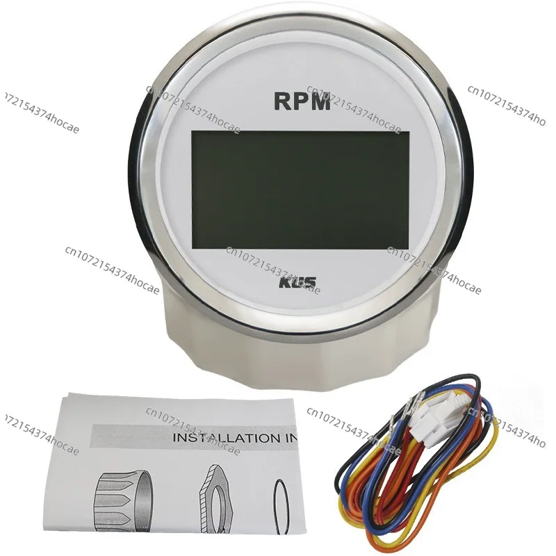 85Mm Engine Speed Strap Hour Meter, Modified Vehicle and Ship Digital Display Instrument 12V/24V