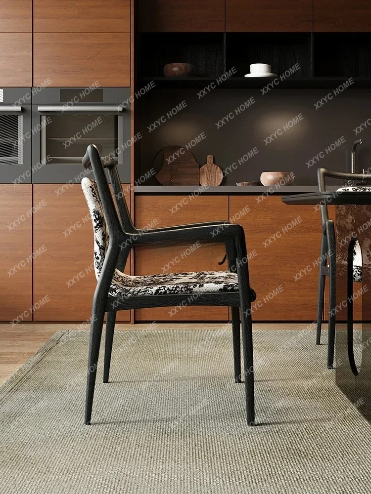 ss Medieval Mantis Chair Backrest Book Tea Chair Master Restaurant Box Solid Wood Dining Chair