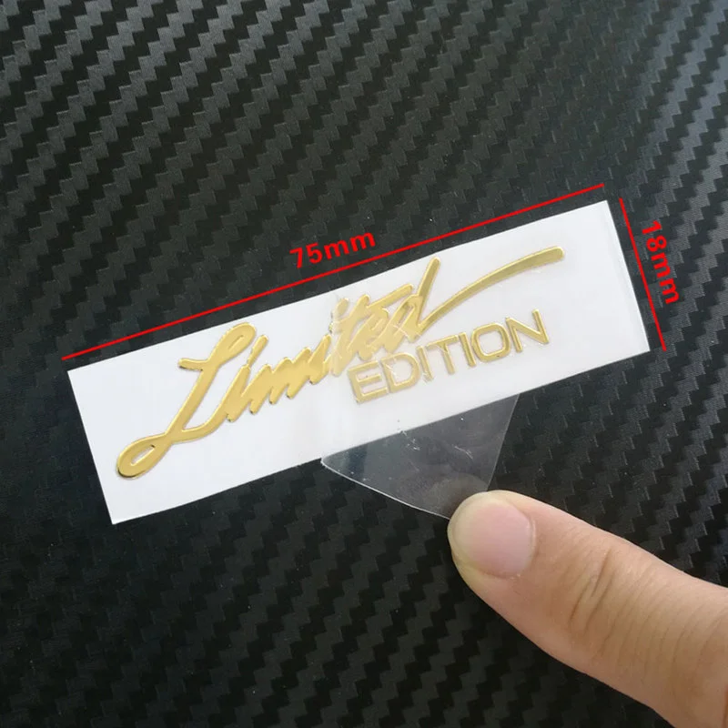 2 stücke Limited Edition Emblem Metall Aufkleber Kreative Auto Körper Tür Fenster Laptop Telefon 3D Decor Aufkleber Gold/Silber auto Zubehör