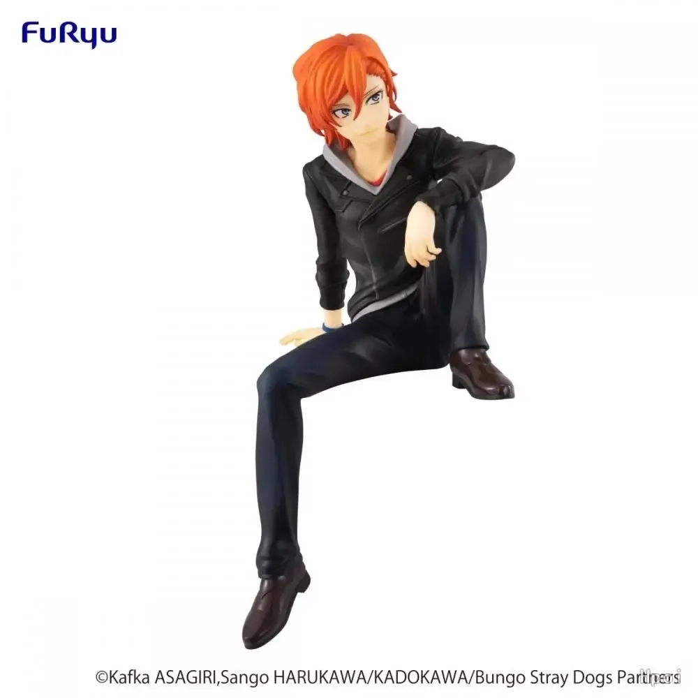 In Stock FuRyu Bungo Stray Dogs Nakahara Chuuya Dazai Osamu Juugo-Sai Hen Noodle Stopper Figure Original Anime Modle Toys 12Cm