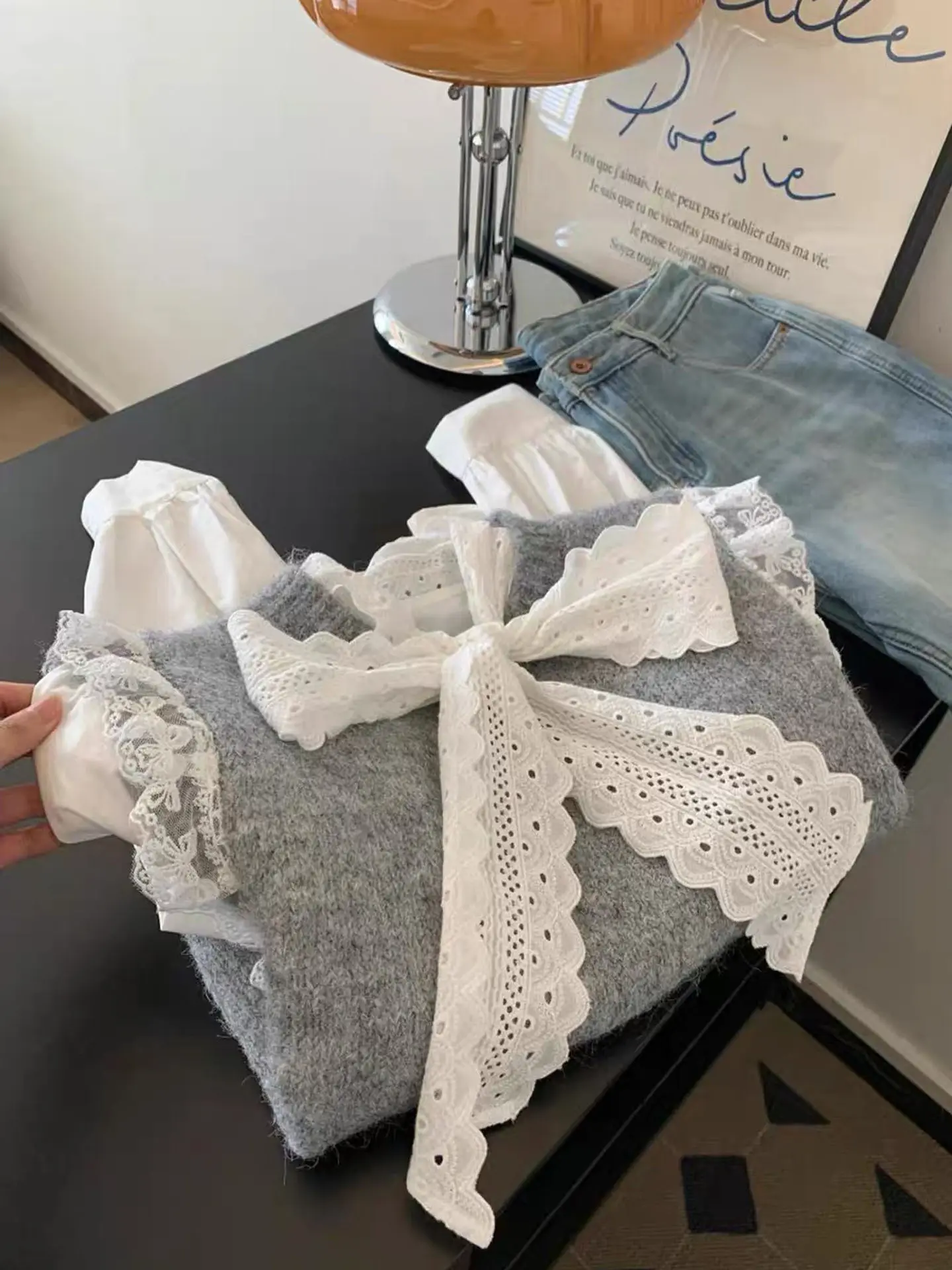 

Ay вязаный жилет женский Faion многослойный внутренний костюм с цветочным принтом плюс размер модный для поездок на работу Sle прямой крой тонкая модель