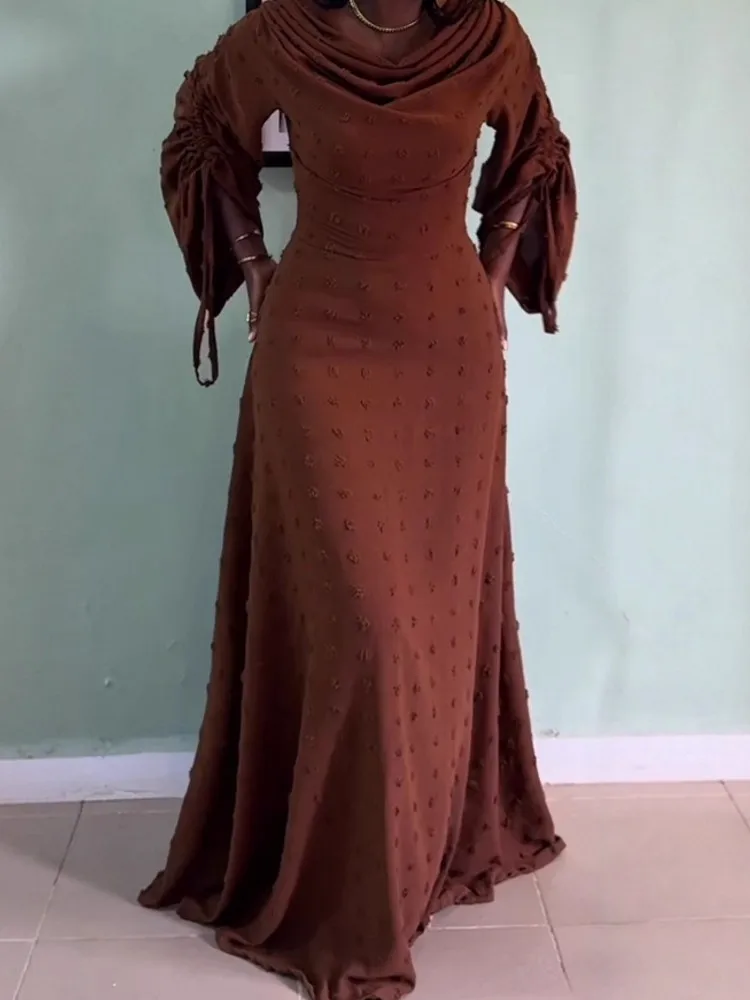 

2026 Spring Autumn African Long Sleeve Elegant Maxi Dress Women's Clothing Casual Party Work Evening Office Lady A-Line Dresses