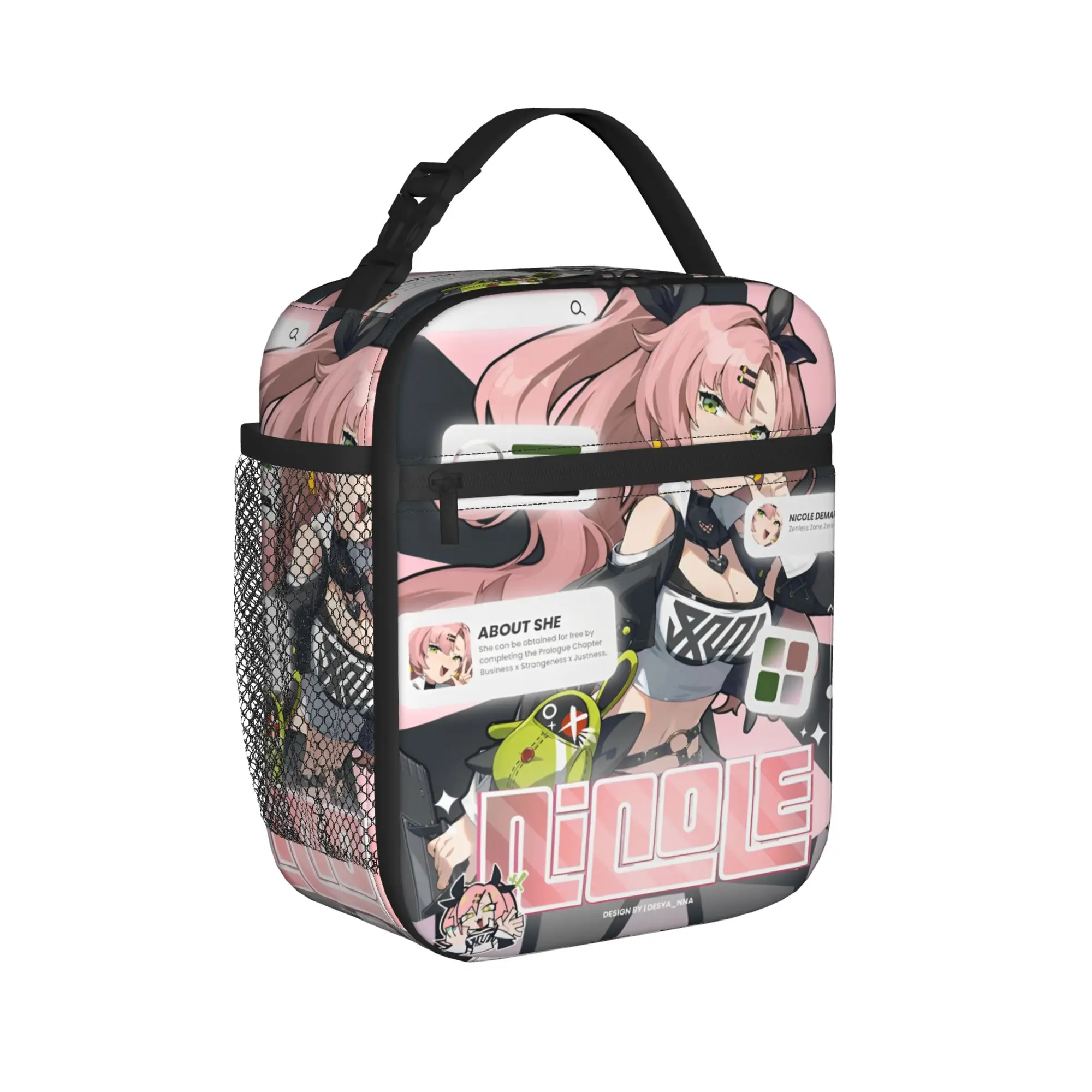yae miko genshin impact Thermal Insulated Lunch Bags for Work  Portable Food Container Bags Men Women Cooler Thermal Food Box