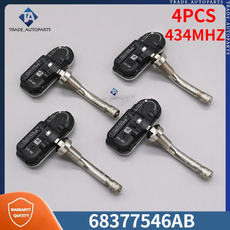 

68377546AB Tire Sensor 4PCS For 2019 2020 2021 RAM 3500 DRW TPMS Tyre Pressure Monitor System 434MHZ