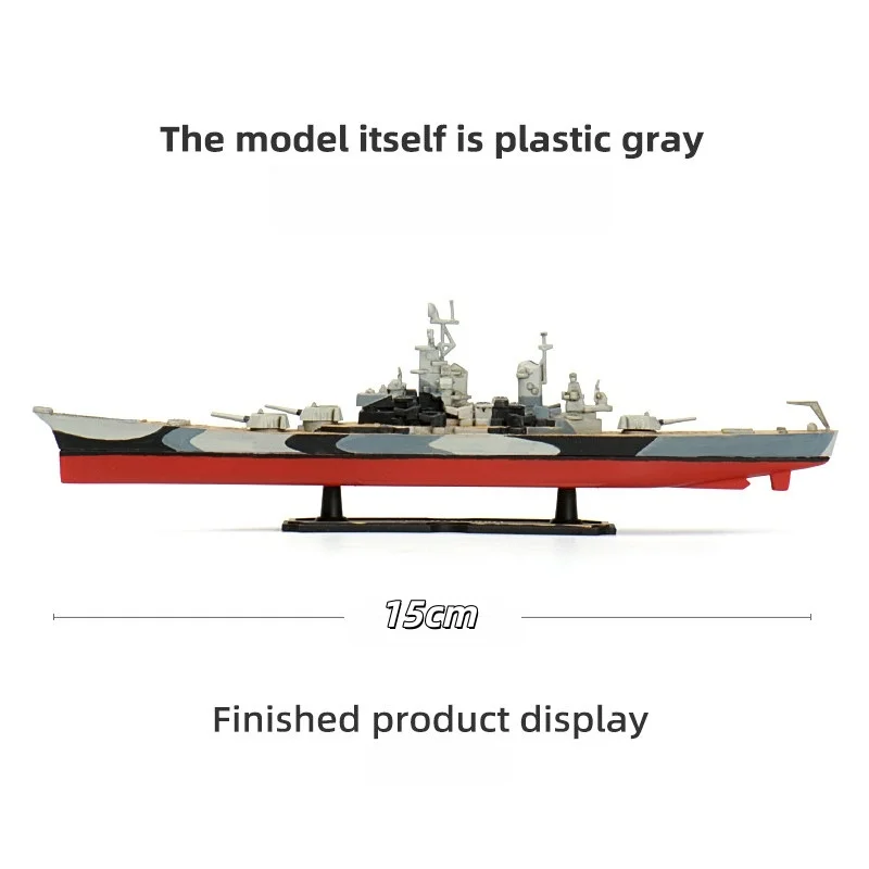 1/2000 Aircraft Carrier USS New Jersey Missouri German Tirpitz British Hood Battleship Plastic Assemble Warship Model Toy