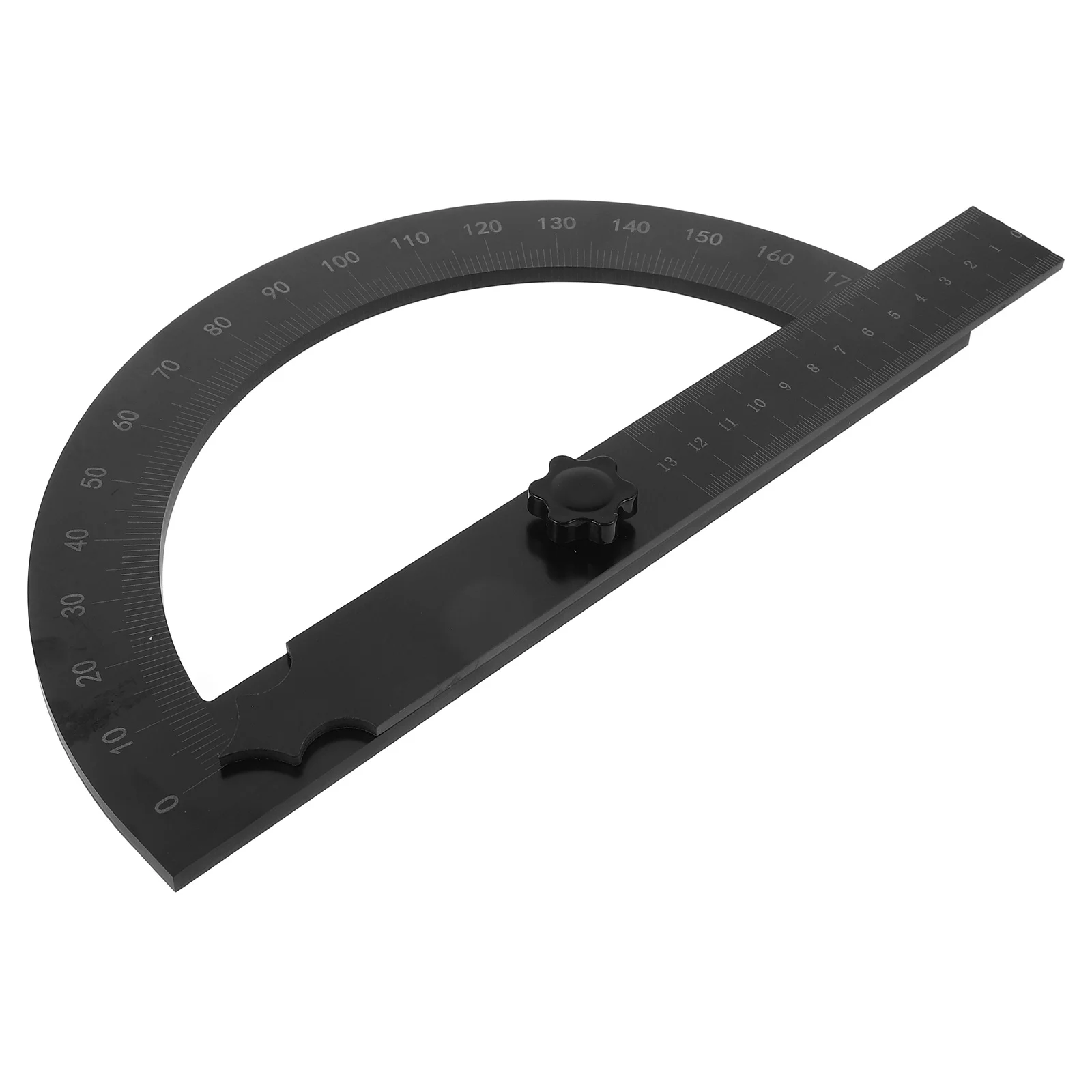 أداة قياس زاوية منقلة معدنية دوارة 0-180 درجة مع مسطرة متحركة لأعمال النجارة والنجارة والهندسة، #6