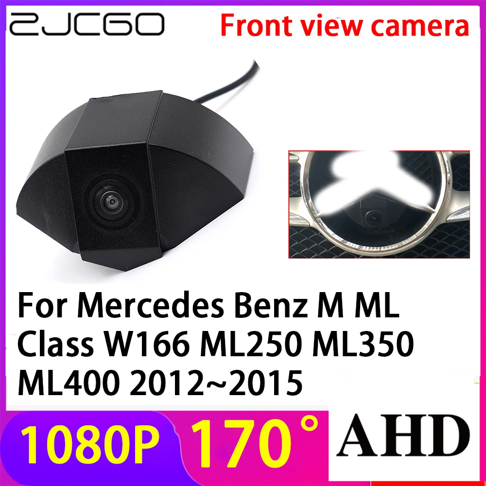 

ZJCGO AHD 1080P 170° LOGO Car Parking Front View Camera Waterproof for Mercedes Benz M ML Class W166 ML250 ML350 ML400 2012~2015