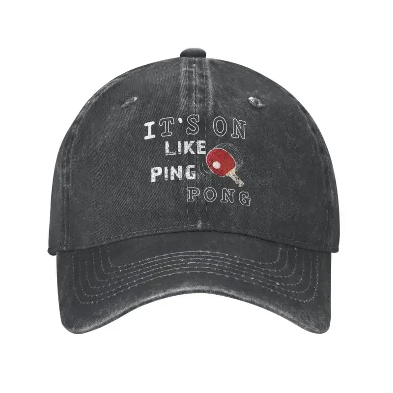 Classic Cotton Top Fun Its On Like Ping Pong Baseball Cap For Women Men Breathable Table Tennis Lover Dad Hat Sun Protection