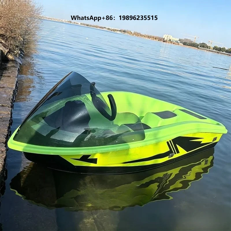 High-Speed Mini Electric Jet Ski Boat Lithium Battery Material 50km/h Water Entertainment Surfboard Karting Factory Direct