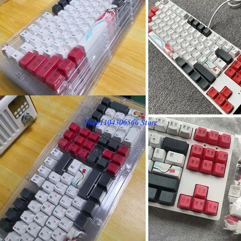 

02DD Mechanical Keyboard Keycaps Female Role Theme OEM Profile 104 Keys Compatible Cherry MX Kailh Switches