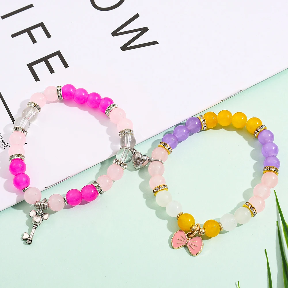 

Милое романтическое сердце, магнитный соответствующий бант, кулон, аксессуар, кавайная игрушка, подарок для пар, украшение на день Святого Валентина