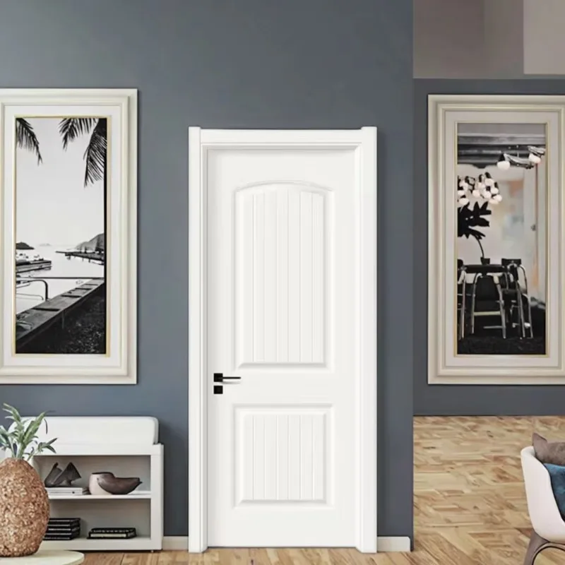 

Modern interior door MDF soundproof white interior door