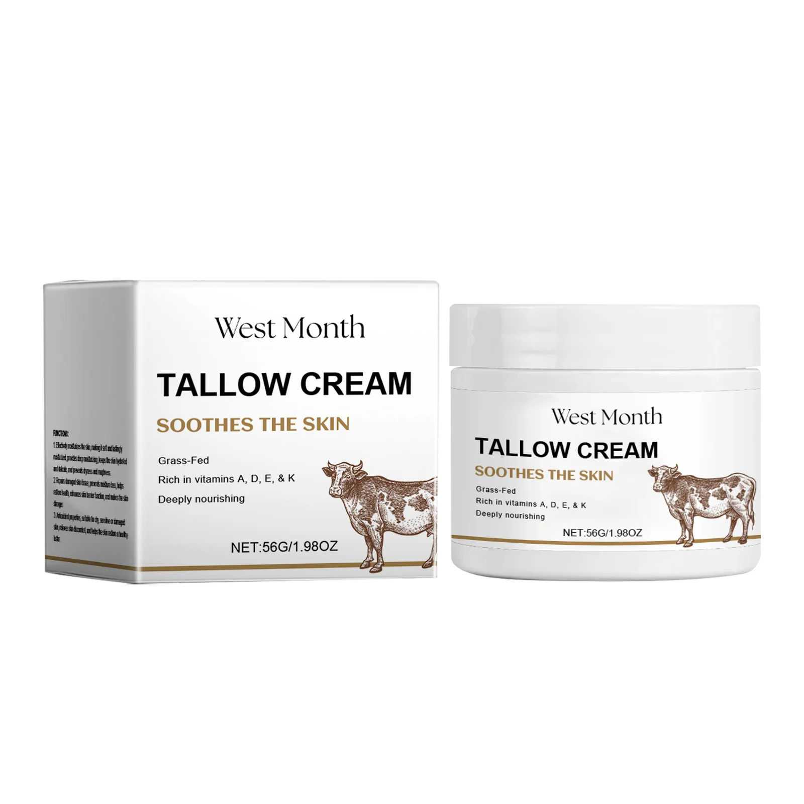 Tallow Face Cream Fade Fine Lines Lifting Firming Hydrating Smoothing Brighten Repairing Moisturizing Nourishing Balm Skin Care