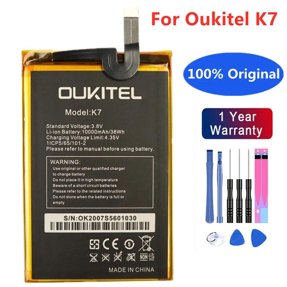 

100% Original 10000mAh Replacement Battery For Oukitel K7 Smart Phone High Quality Large Capacity Backup Batteria