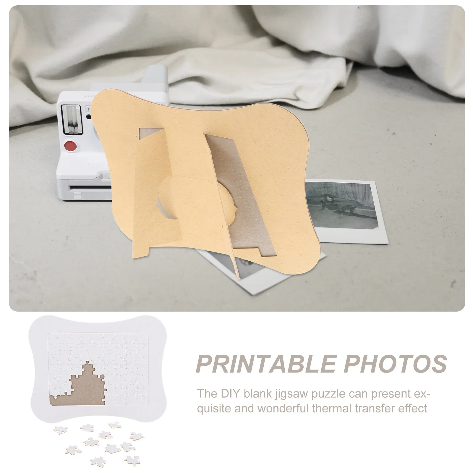 1Set Blank Puzzle Sublimation Transfer Jigsaw Pieces DIY Heat Transfer Puzzle for Classroom Party Family Creativity