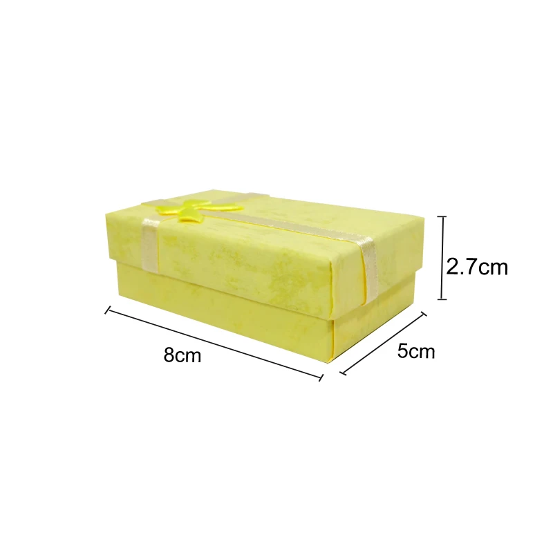 12 Stück/Set Ring- und Halsketten-Set in verschiedenen Farben, Schmuckbox, Halsketten-Etui, Ohrringhalter, 5*8 cm, Geschenkverpackung – Detail 9