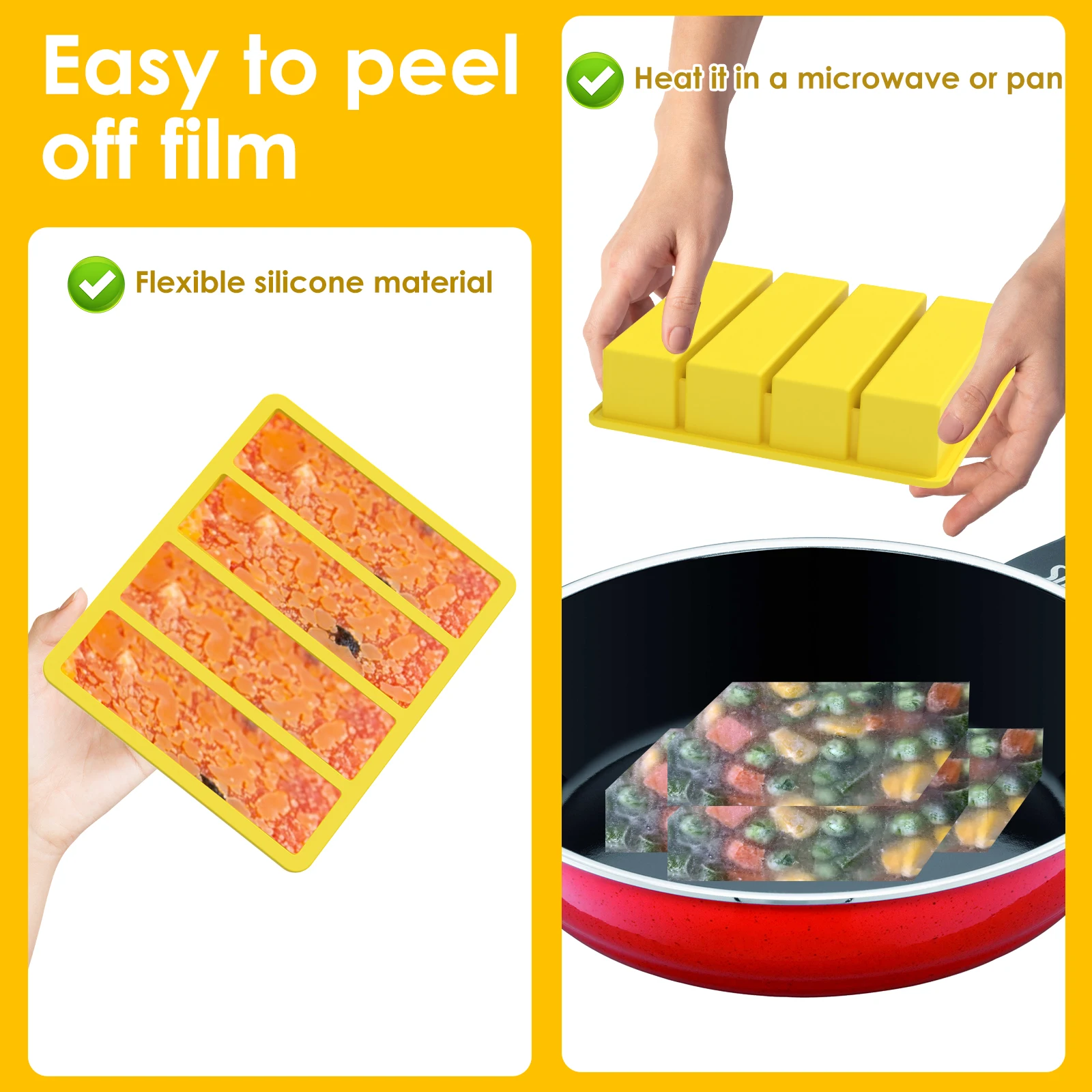 4 Adet Silikon Dondurucu Kalıb - Meal Prep Easy incelemesi ve fiyatı