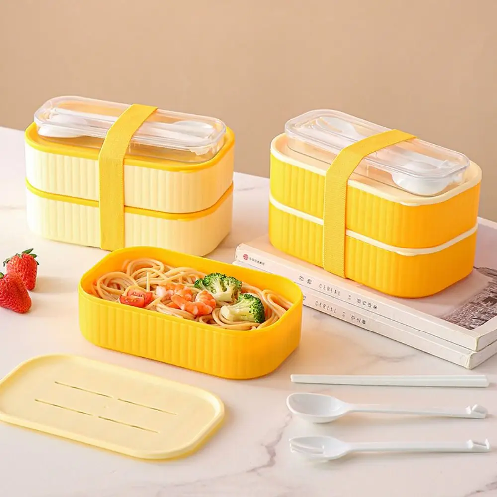 Large Capacity Japanese Lunch Box Without Opening The Lid Double-layer Food Storage Boxs Can Be Put Into The Microwave Freshness