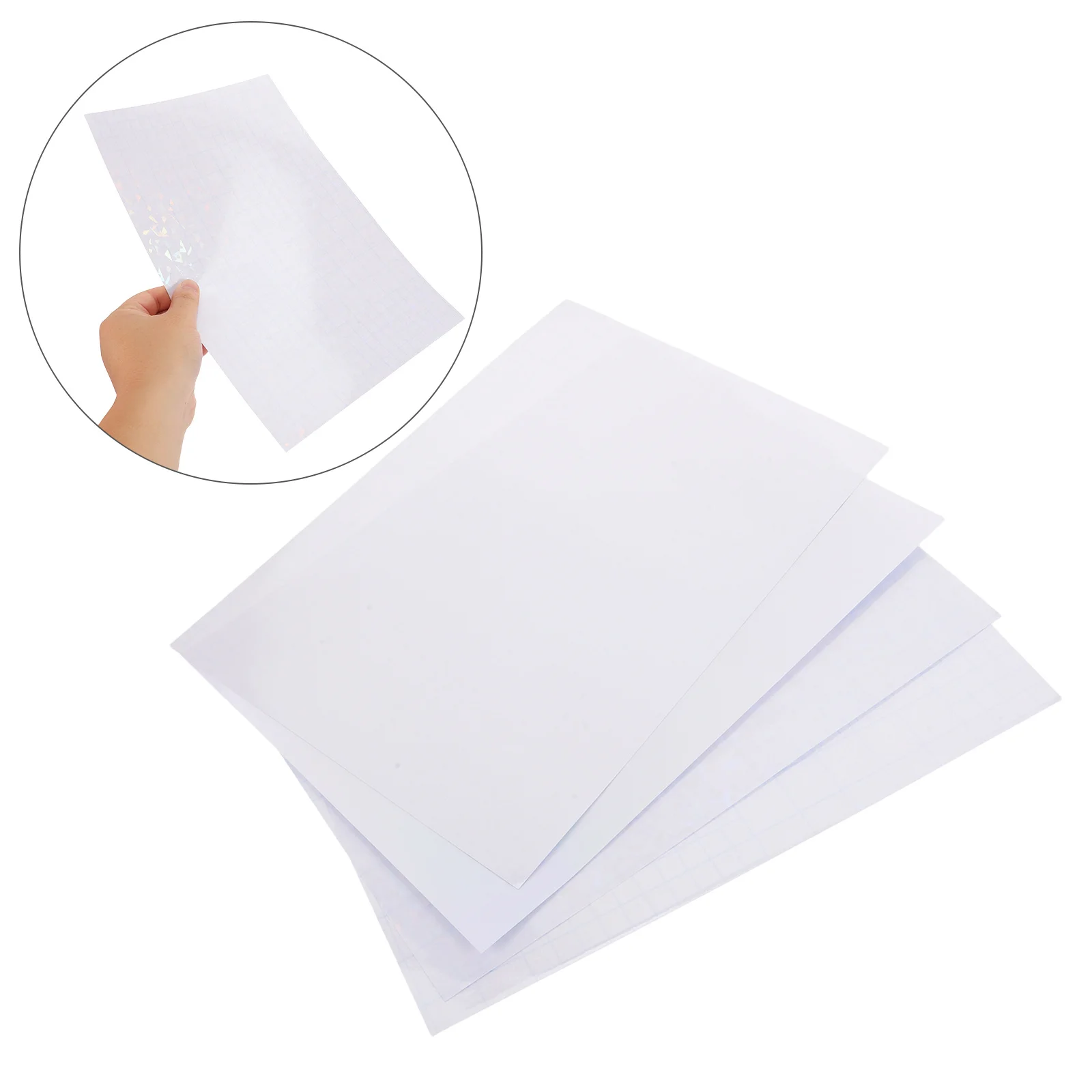 

Holographic Sticker Paper 40 Sheets Shimmering Self Adhesive Film for Elegant Displays and Creative Projects Holographic Sticker