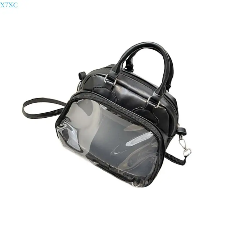 

X7XC Multipurpose PU Shoulder Crossbody Bag Lightweight Top Handle Bag Practical Handbag For School Travel Daily Use