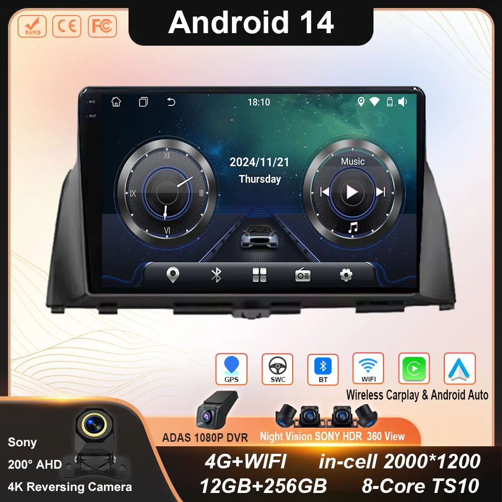 

Android 14 Autoradio For KIA Optima K5 2016 2017 2018 Autoradio lettore Video Stereo multimediale Carplay BT Auto No 2DIN DVD 4G