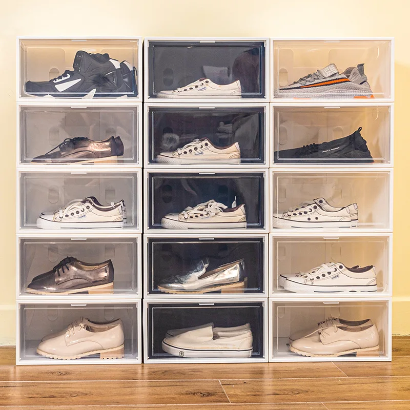 23 Transparent shoe box plastic multi-layer shoe rack large and small storage dust-proof slipper rack simple household economic