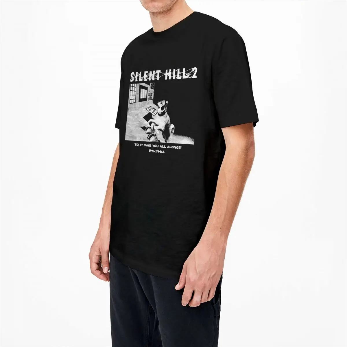 Men SH2 Silent Hill T Shirts Horror Game Fun Cotton Clothing Beach Short Sleeve T-Shirt O Neck Design Tee Shirt New Arrival image 4