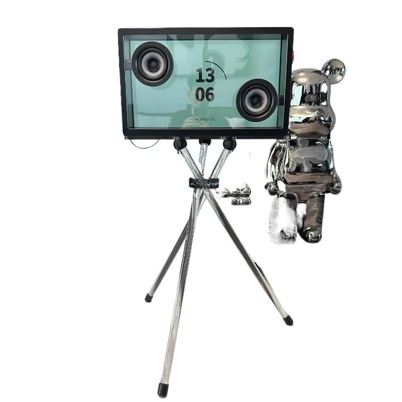 

Solid wood/acrylic transparent audio stand for suspended subtitle lyrics