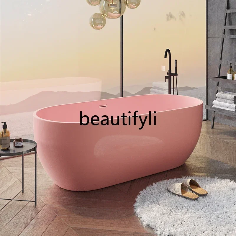

AY7Color acrylic bathtub black mini freestanding removable bath custom mini