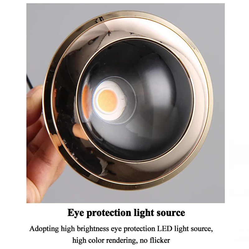 MARPOU Pendant Light 6W 3 Color Lights Adjustable Height LED Chandelier Modern Italian Design Simple Bedside Hanging Line Light