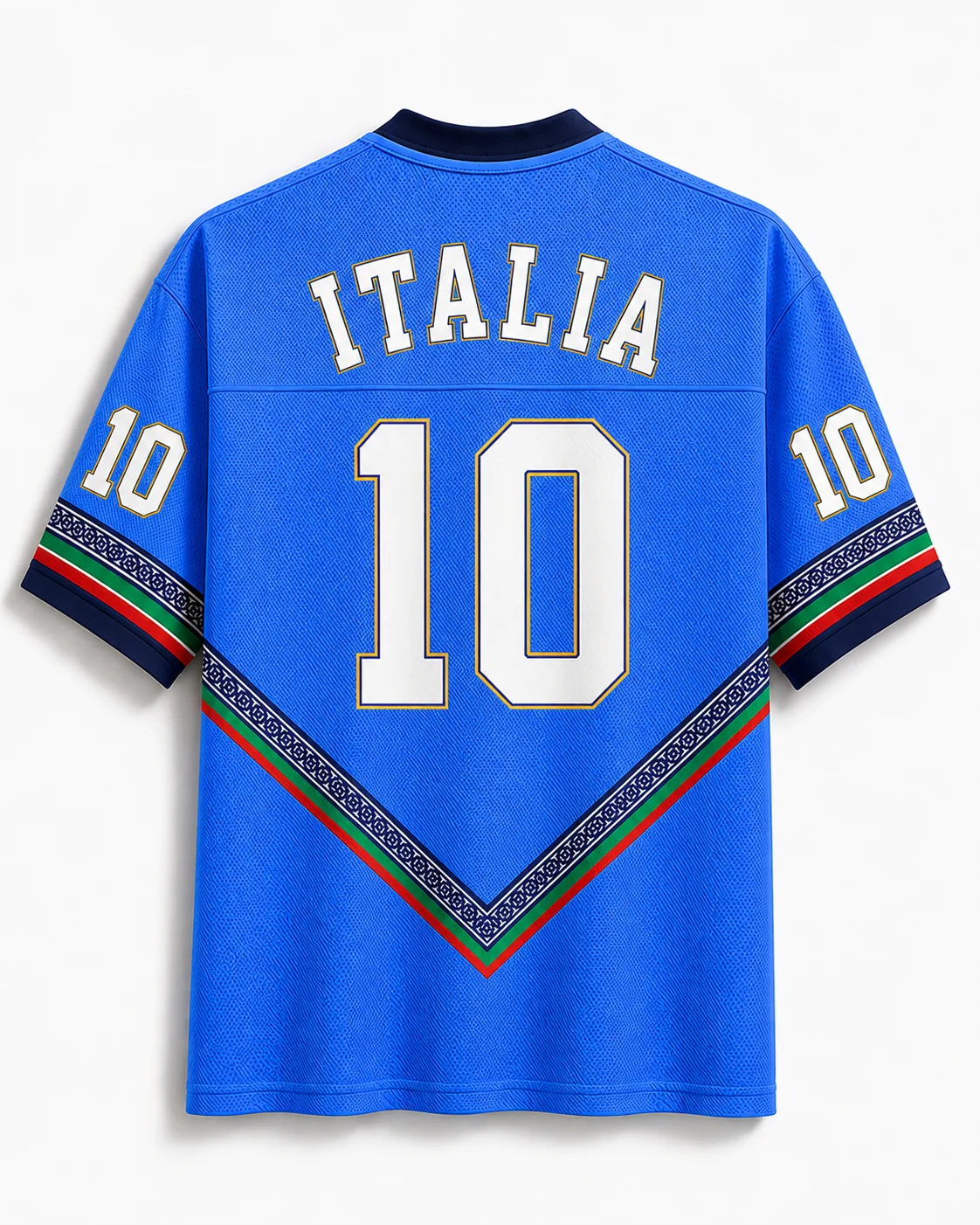 American Retro Italian Football 3D Printed Striped Men's and Women's Breathable Loose Mesh Support Short Sleeved Shirt