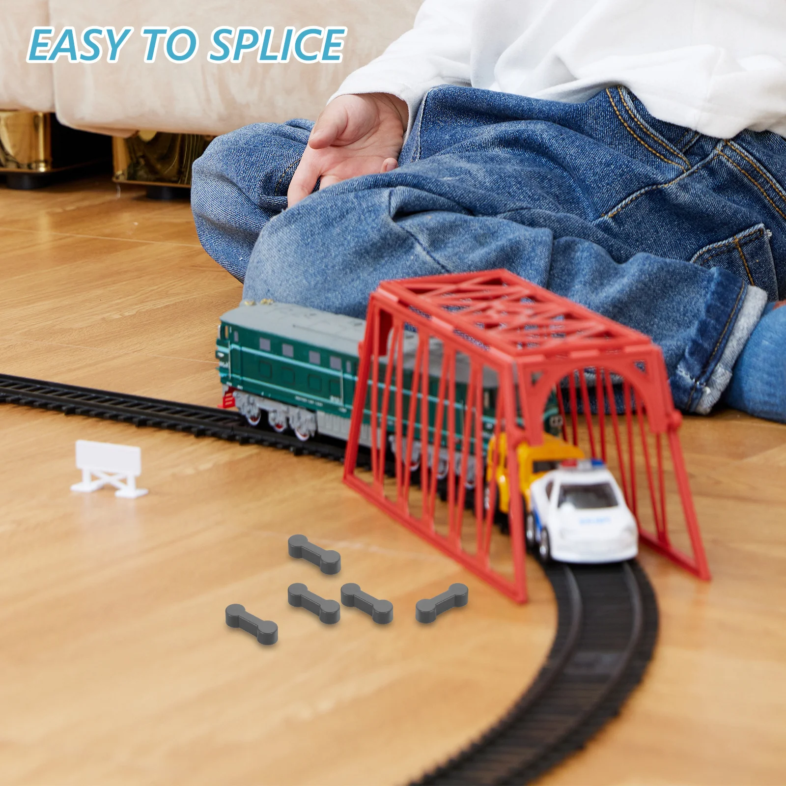 20Pcs Plastic Train Track Adapter Dog Bone Connector Rail Expansion Pieces Durable Track Connector Accessories