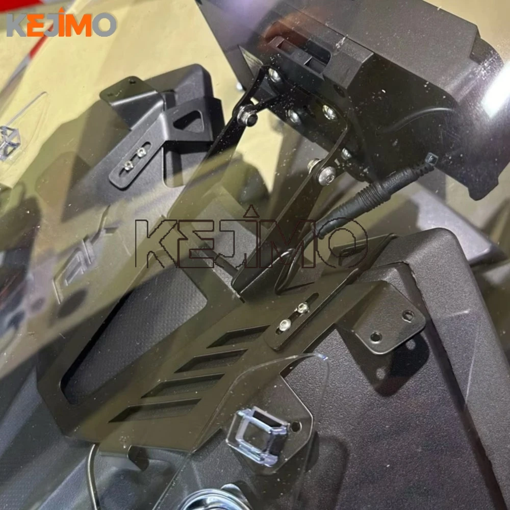 オートバイフロント電話スタンドホルダー電話-kymco-ak-550-ak550-ak550-プレミアム-2023-2024-2025-2026-gps-ナビゲーションプレートブラケット