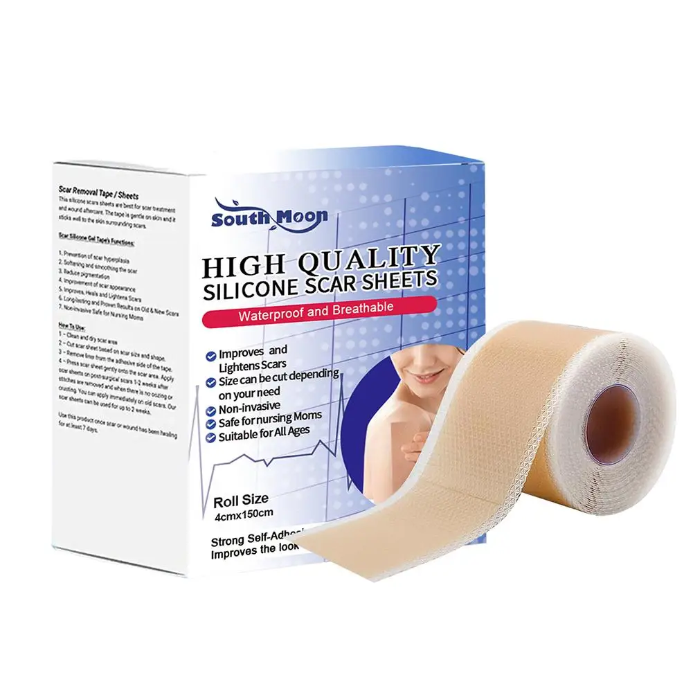 1pcs Silicone Scar Tape Roll Painless Effective For C-Section Keloid Surgery Burn Acne 4*150cm Scar Repair Tools