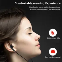 OLAF – écouteurs filaires intra-auriculaires de 3.5mm, avec Microphone, oreillettes stéréo basses, contrôle intégré pour le sport, pour téléphones 6