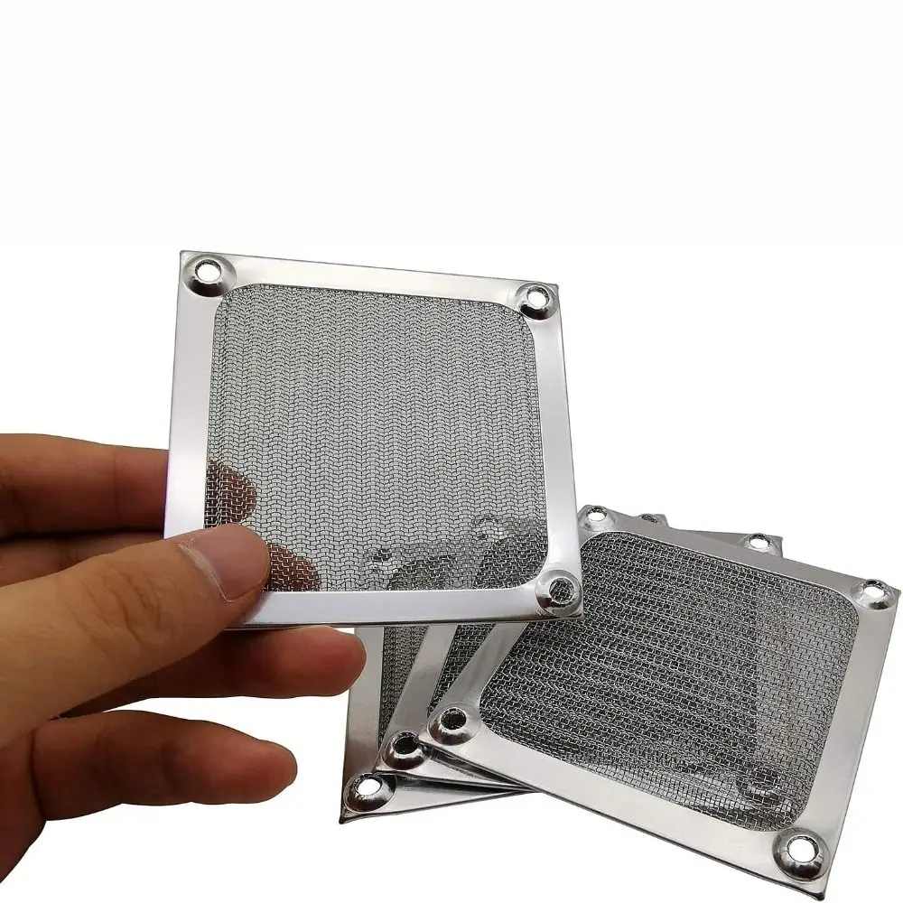Protective Cover Anti Rust Computer Fan Filter Grills Aluminum Silver Black Dust Cover Dust Filter Cover Cooling System