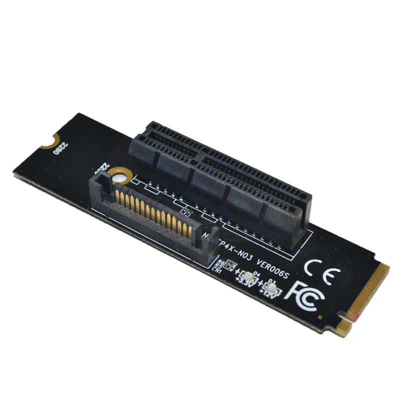 Новейшая переходная карта NGFF M.2 к PCI-E 4X, M2 M Key к адаптеру PCIe X4 со стандартным индикатором для майнинга биткоинов