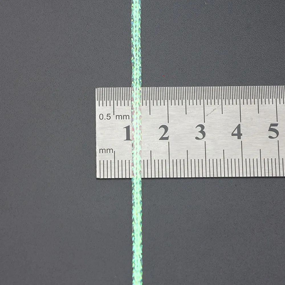 1Roll 3mm 800cm Corrugated Flash Strands Glow Flash Iridescent Synthetic Fly Tying Materials Simulates Fish Scales Fishing Lures
