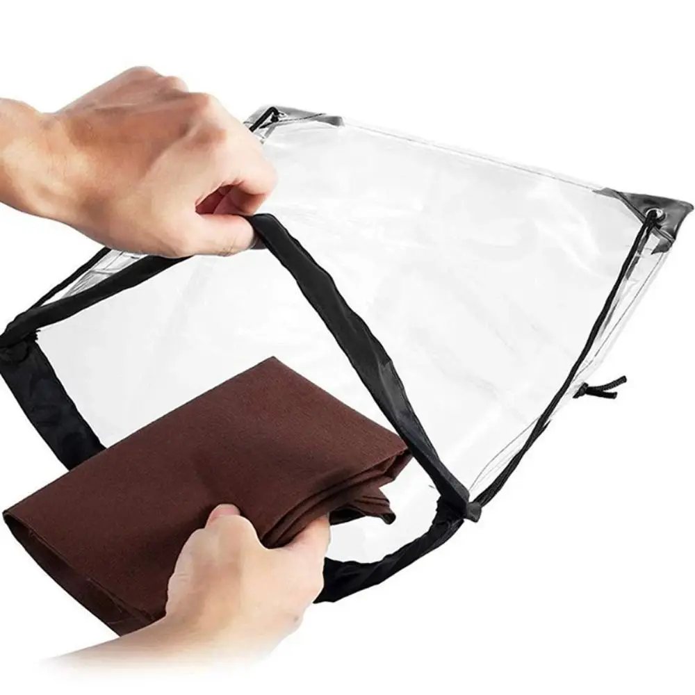 

Simple Large Capacity Drawstring Backpack Beach Bag Foldable PVC Transparent Bag Lightweight Swimming Bag Jelly Bag Unisex