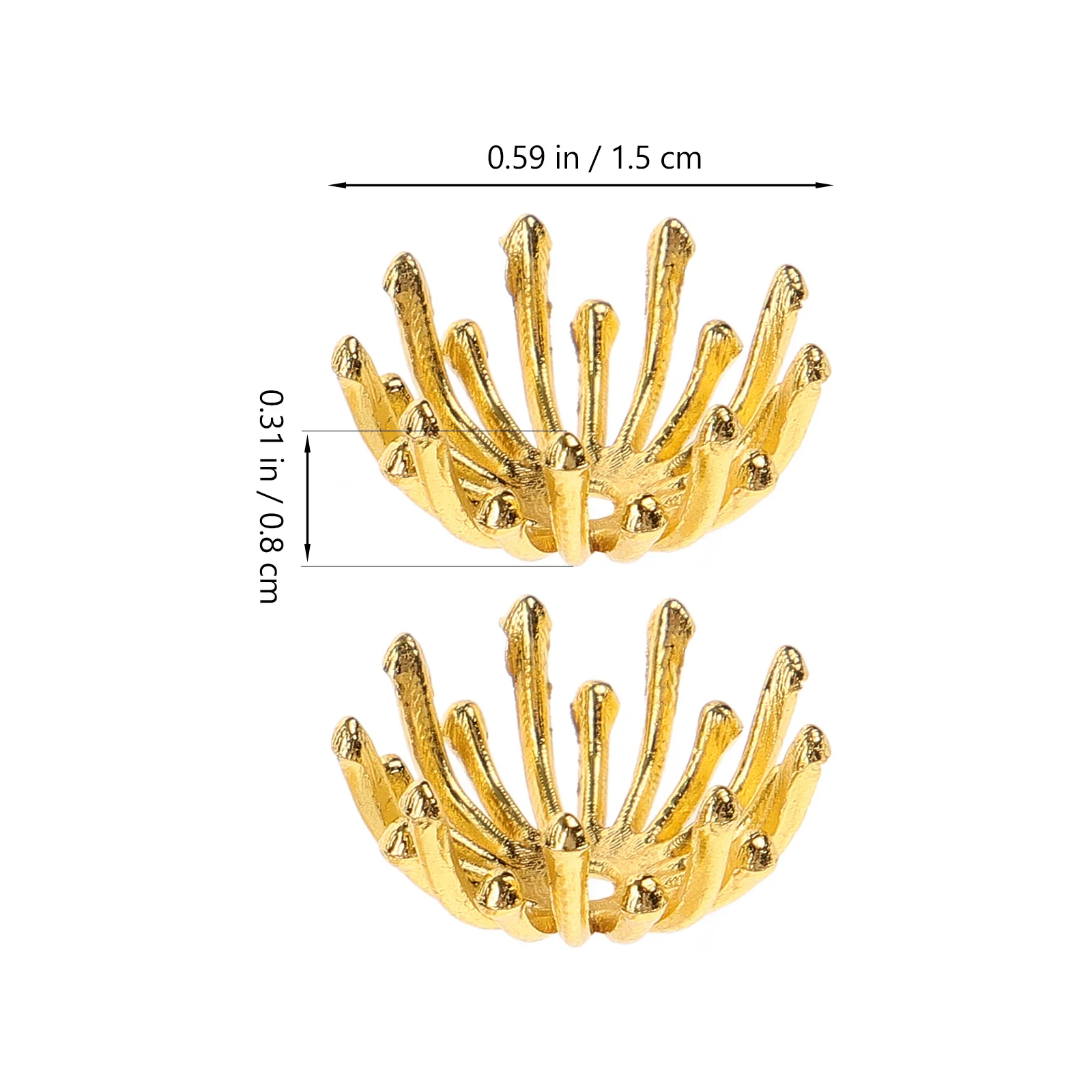 

100pcs Flower Bud Charms Diy Hairpin Accessory Jewelry Making Material Craft Decor Metal Headdress Stamens Design