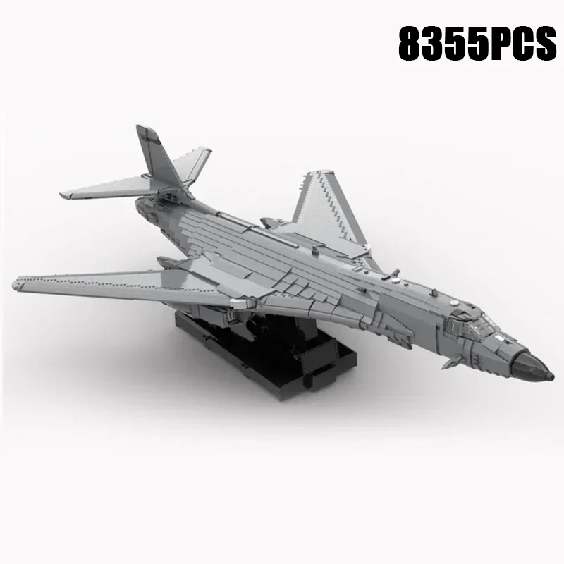 Moc Building Bricks Military Aircraft Model Rockwell B-1 Lancer Technology Modular Blocks Gifts Christmas Toys DIY Sets Assembly