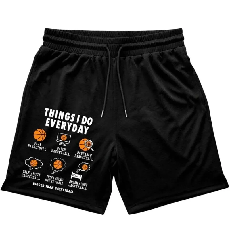 2026New HINGS I DO EVERYDAY Themed Basketball Enthusiast Mesh Breathable Shorts Unisex Basketball Training ShortsFamily Matching
