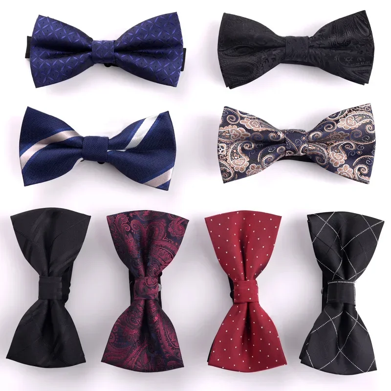 High-end exquisite British fashion bow tie, men\'s groom, best man, bow tie, Korean version, double-layer tide, men\'s bow tie