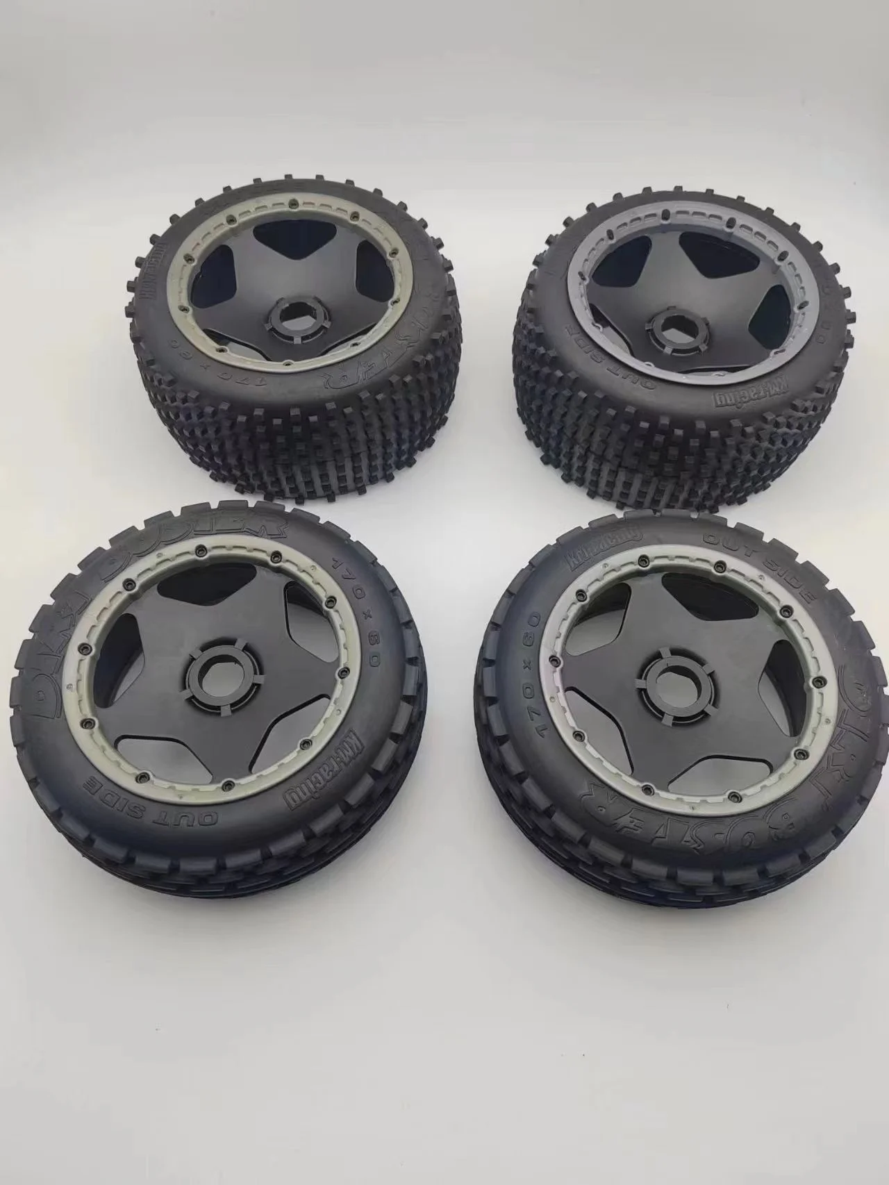 High strength High grip Classic five-star wheel assembly for 1/5 ROVAN KM HPI BAJA 5B