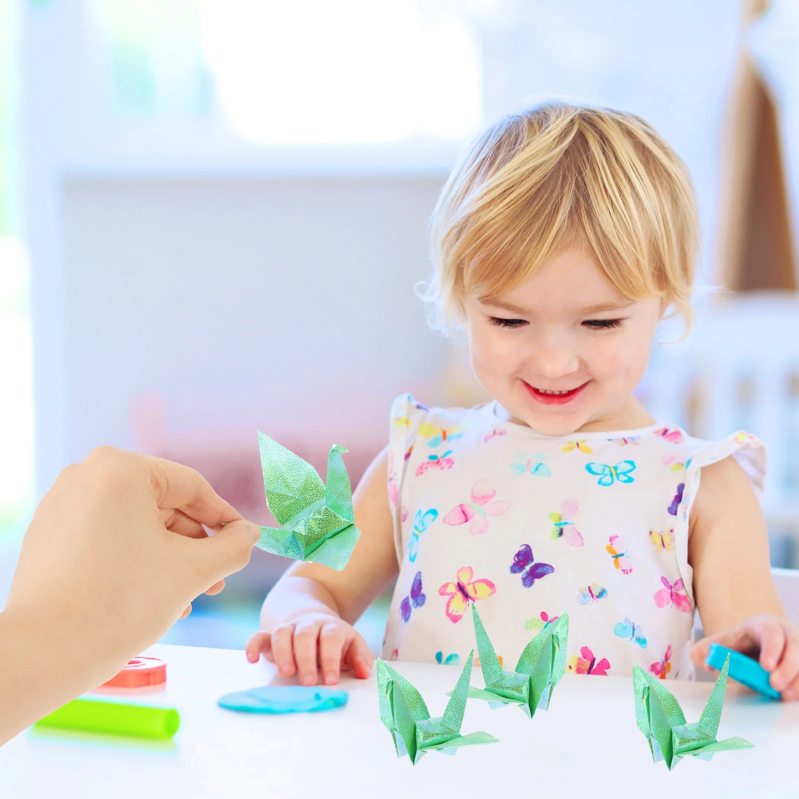 

50Pcs Pearl Origami Paper Exquisite Dual-Sided Folding Sheets for DIY Crafts Handcraft Paper Supplies Origami Papers