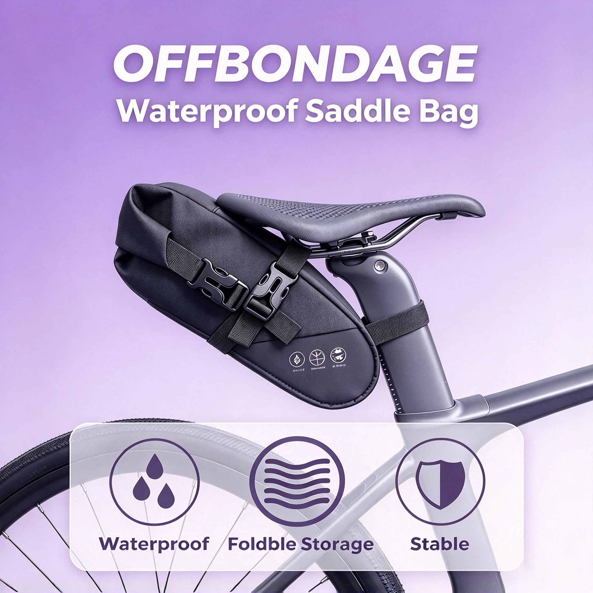 Panniers Waterproof Rear - กระเป๋าใต้อานจักรยาน OFFBONDAGE กันน้ำ สำหรับจักรยานเสือภูเขาและเสือหมอบ 4 ลิตร