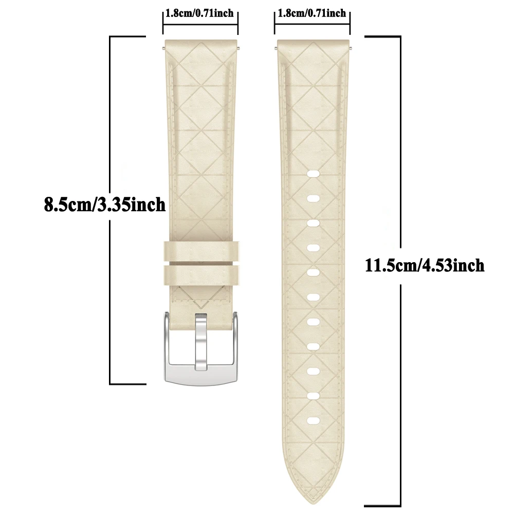 18mm Watchband For Huawei Watch GT5 Pro/42mm/GT4/41mm Strap For Garmin Venu 3s 2s Vivoactive 4s Synthetic Leather Band Bracelet